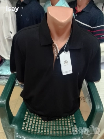 Мъжка тениска БОГНЕР в черен цвят , снимка 3 - Тениски - 52375529