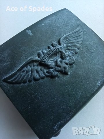 Немска Тока WW2 Original Luftschutz Belt Buckle RZM