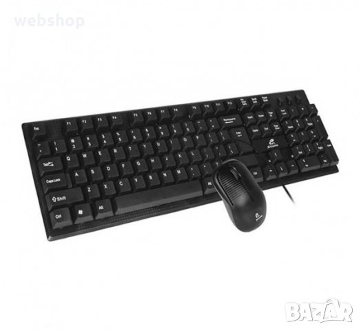 Комплект 1905, клавиатура и мишка за офис, USB, 1,2m, снимка 1