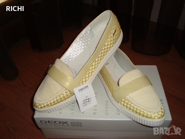 Geox Respira Mocassins - Нови естествена кожа балеринки/мокасини, снимка 5 - Дамски елегантни обувки - 36130032