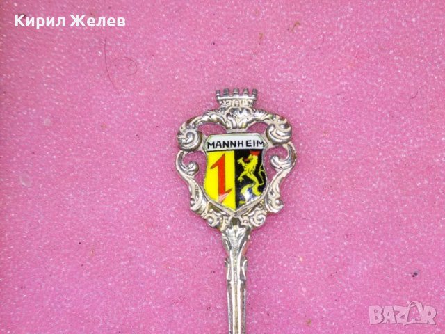 MANNHEIM СТАРА НЕМСКА КОЛЕКЦИОНЕРСКА ЕМАЙЛИРАНА СРЕБЪРНА ЛЪЖИЧКА За КАФЕ СРЕБРО 800 ПРОБА 42986, снимка 11 - Колекции - 44375424