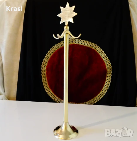 Бронзова стояща закачалка,бронзова стойка, снимка 6 - Антикварни и старинни предмети - 50909964