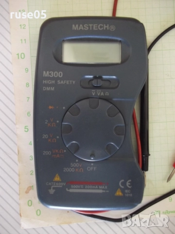 Мултицет"MASTECH-M300, LCD(2000), Vdc, Vac, Adc, Ohm"работещ, снимка 4 - Други инструменти - 51597372