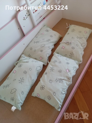 Бебешки-детски балдахин, обиколници,матрак алое вера и чаршафчета, снимка 10 - Спално бельо и завивки - 51487335