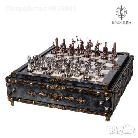 Уникален шах ръчна изработка, снимка 2 - Шах и табла - 55741044