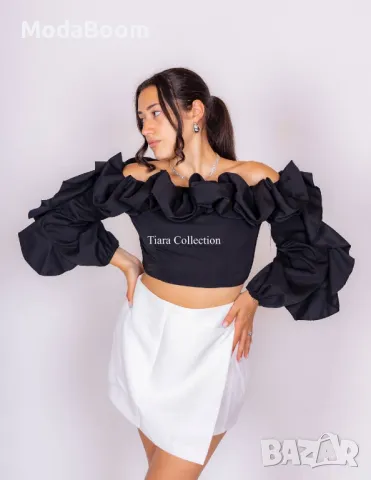 Дамски черен топ , снимка 2 - Корсети, бюстиета, топове - 48077129