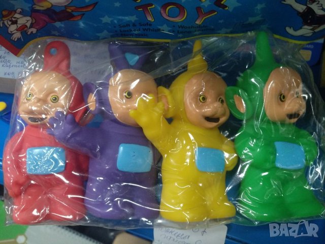 Комплект гумени Телетъбис,около 10-11 см,със свирка , снимка 2 - Дрънкалки и чесалки - 35823275