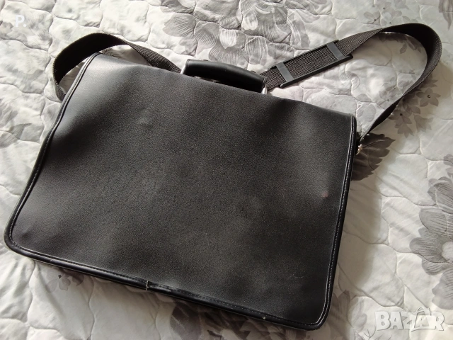 Storm of London черна кожена чанта , снимка 2 - Чанти - 53140162