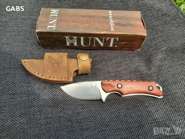 Ловен нож Benchmade HUNT малък с кожена кания, снимка 11 - Ножове - 50246576