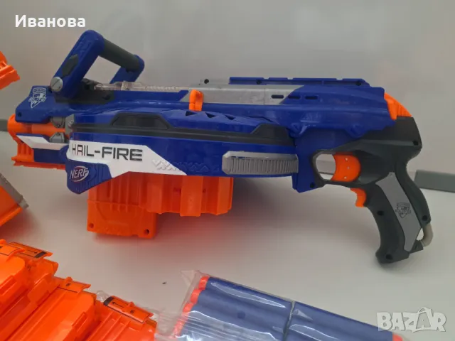 Бластер с батерии  : Nerf Gun N-Strike Elite Hail Fire, снимка 4 - Други - 49517743