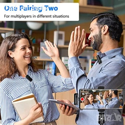 Нови 2 броя Безжичен лавалерен микрофон за тип C с калъф Android за зареждане , снимка 7 - Микрофони - 41920962