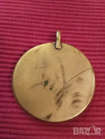 Винтидж тибетски тюркоазен медалион, висулка във формата на лотосово цвете. , снимка 4 - Колиета, медальони, синджири - 48057676