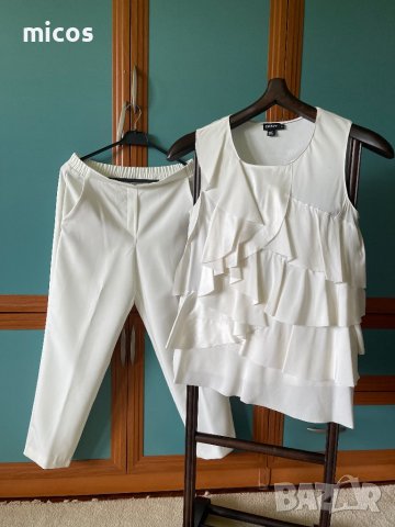 DKNY,Марков ,естествена коприна топ,нежно екрю, снимка 8 - Корсети, бюстиета, топове - 41100062