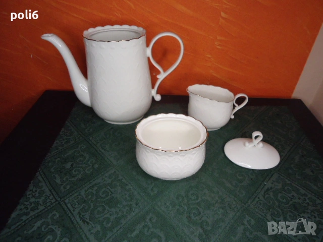 чаши,чинийки ,захарница, каничка и вазичка от китайски костен порцелан Bononia, снимка 2 - Чаши - 31898542