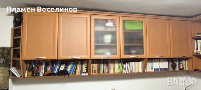 ъглов шкаф - надстройка над ъглов разтегателен диван , снимка 2 - Секции и витрини - 53156174