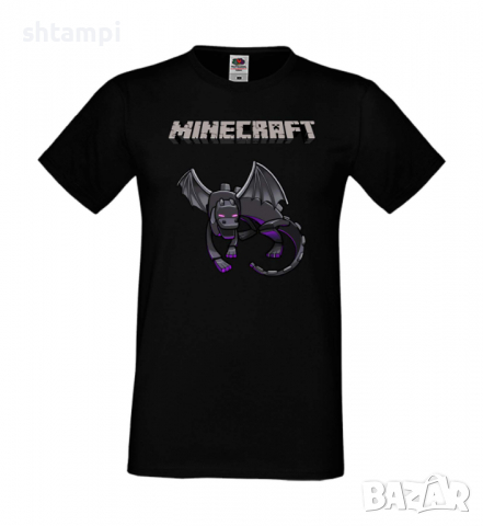 Мъжка тениска Ender Dragon 2,Minecraft,Игра,Забавление,подарък,Изненада,Рожден Ден., снимка 2 - Тениски - 36494491
