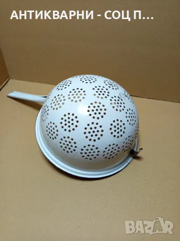 Соц Стар Емайлиран Гевгир., снимка 4 - Антикварни и старинни предмети - 49715589