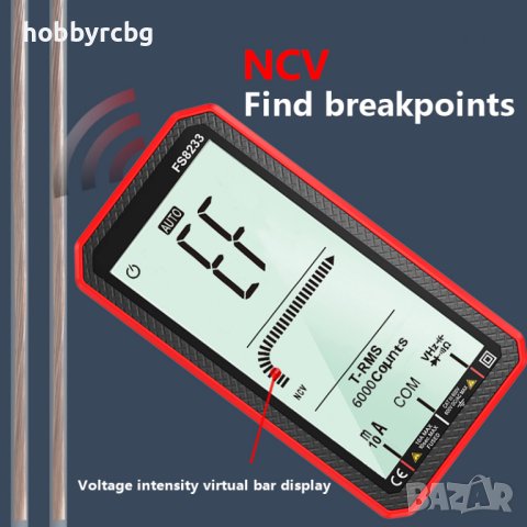 Mултиметър T-RMS, памет 6000 записа, безконтактно откриване на напрежение, снимка 2 - Други инструменти - 41652343