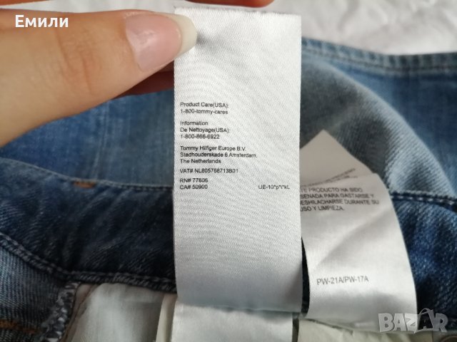 Tommy Hilfiger Denim оригинална дамска къса пола в син цвят р-р S, снимка 12 - Поли - 42317236