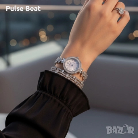 Дамски комплект часовник с гривна – елегантен подарък в луксозна кутия, снимка 5 - Дамски - 52056809