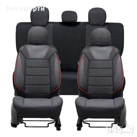 Тапицерия за седалки 1181 класико черно / бордо