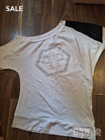 PHILIP PlEIN (реплила) Дамска бяла тениска, снимка 1