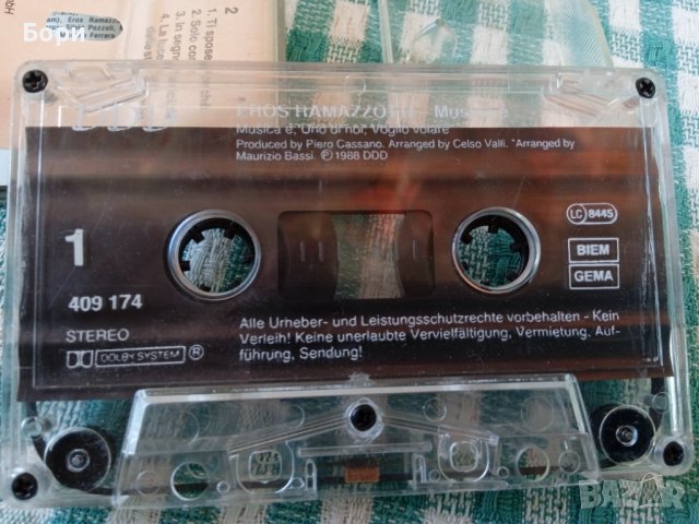 Eros Ramazzotti аудио касета оригинална, снимка 4 - Аудио касети - 41492999