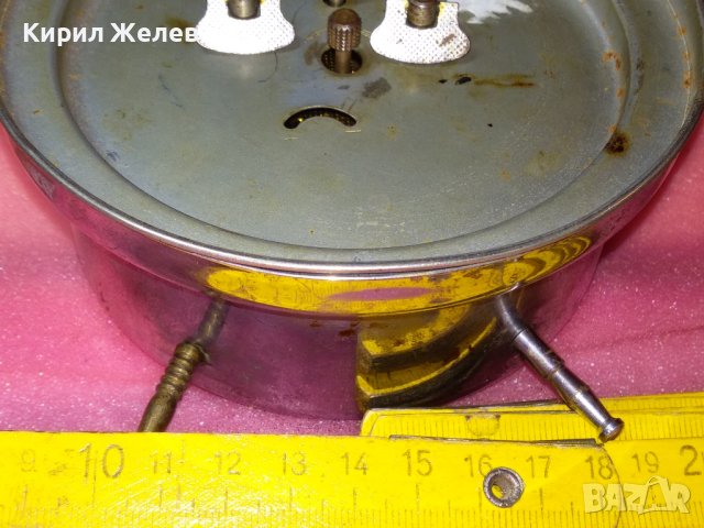 UMF RUHLA DUOCLOCK MADE IN GERMANY Стар КОЛЕКЦИОНЕРСКИ МЕХАНИЧЕН БУДИЛНИК ВИНТИДЖ МОДЕЛ 43678, снимка 12 - Антикварни и старинни предмети - 44464438