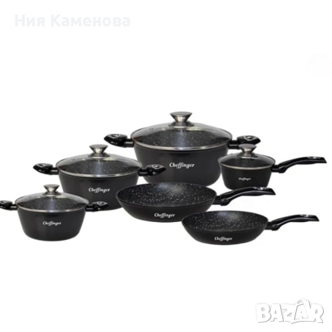 Комплект съдове за готвене Cheffinger от 10 части 