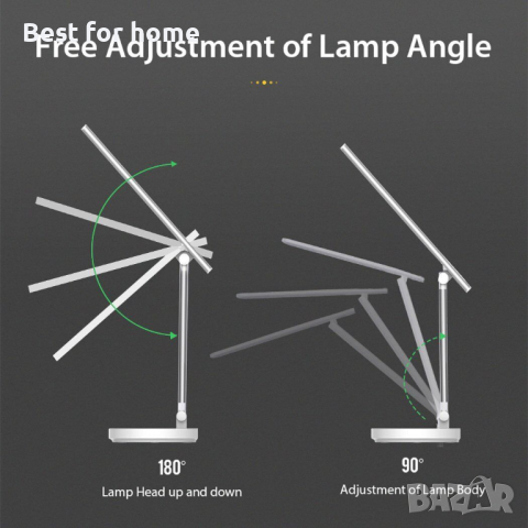 LED настолна лампа с безжично зарядно и грижа за очите MDHAND, снимка 6 - Настолни лампи - 44694484