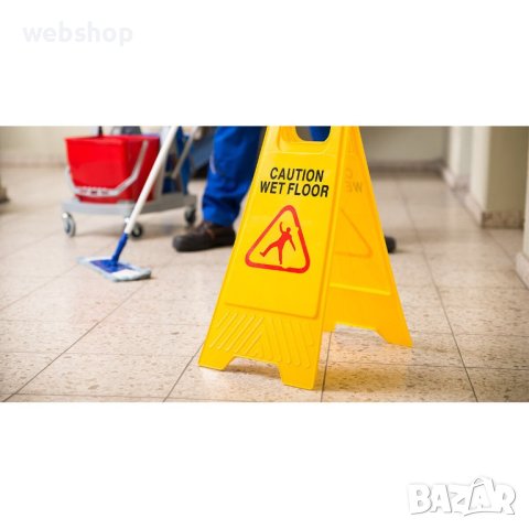 ТАБЕЛКА ЗА ПРЕДУПРЕЖДЕНИЕ ЗА МОКЪР ПОД CAUTION WET FLOOR, снимка 1