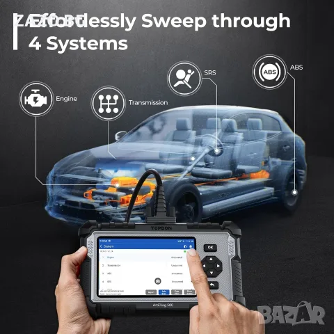 TOPDON ArtiDiag500 AD500 – OBD2 Автомобилен диагностичен уред Авто диагностика, снимка 3 - Аксесоари и консумативи - 55923167