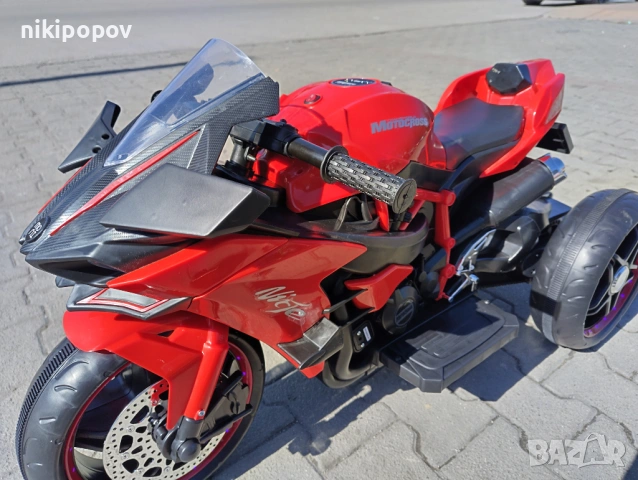 KAWASAKI акумулаторен мотор NINJA червен, снимка 7 - Детски велосипеди, триколки и коли - 53569672