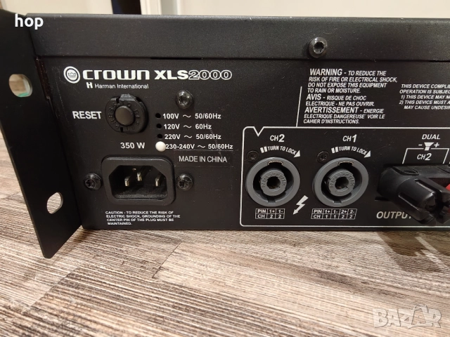 Crown XLS2000 - 2x650W, снимка 10 - Ресийвъри, усилватели, смесителни пултове - 52966673