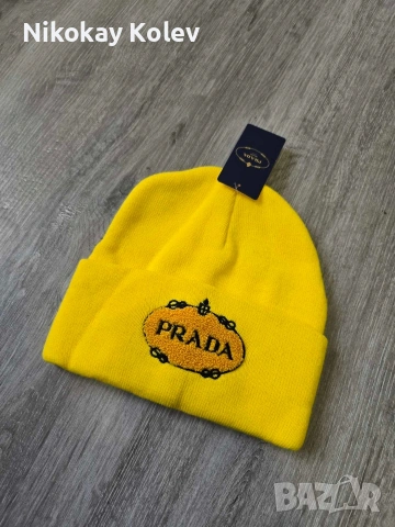 Нова зимна плетена шапка PRADA