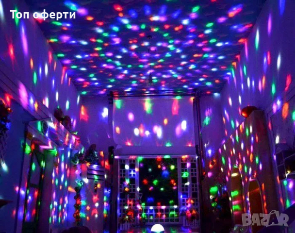 Диско топка LED лампа + флашка 2GB, снимка 4 - Друга електроника - 36328154