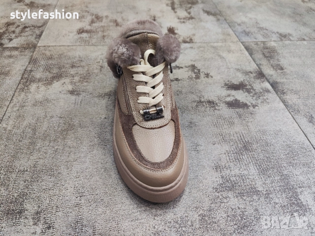 Доставка преди Коледа!Боти от естествена кожа с нежен топъл хастар от естествена вълна /01, снимка 3 - Дамски боти - 52849878