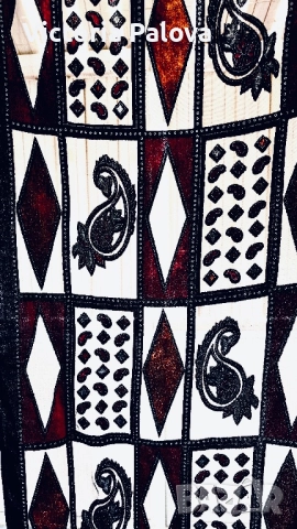 Луксозен дизайнерски шал от коприна и кадифена вискоза - истинско бижу, снимка 4 - Шалове - 52720150