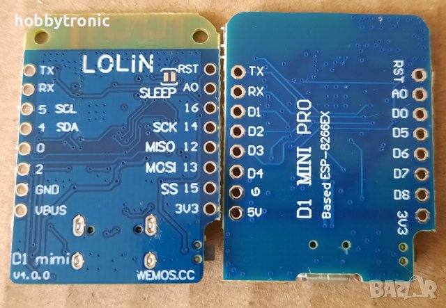 Wemos D1, D1 mini, D1 mini PRO, ESP8266, снимка 7 - Друга електроника - 31225916
