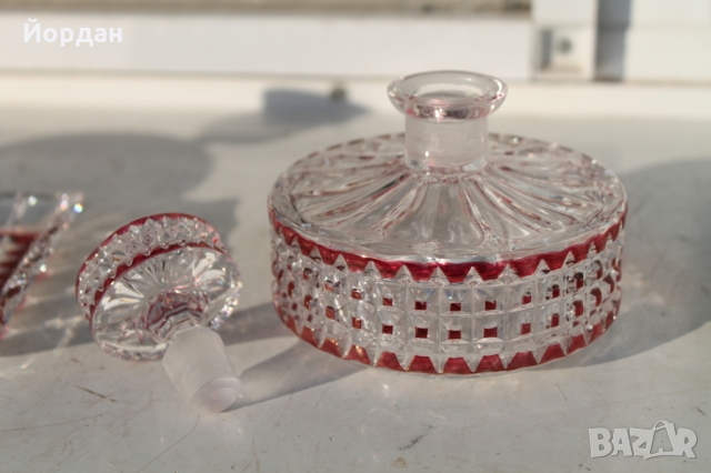 Немски/чешки кристален комплект , снимка 4 - Прибори за хранене, готвене и сервиране - 36097312