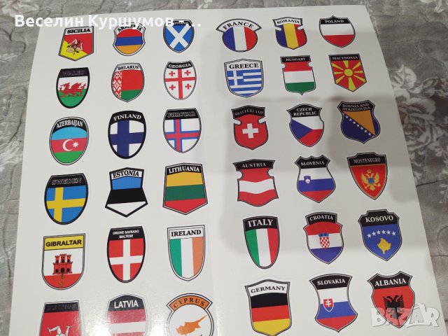 Стикери на всички държави в Европа, снимка 2 - Аксесоари и консумативи - 42692595