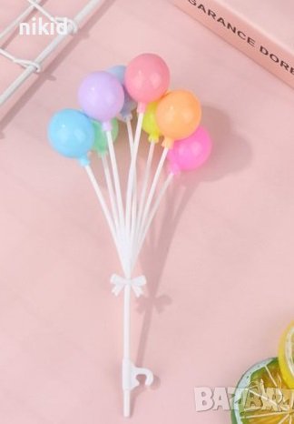 8 бр изкуствени декоративни балони балончета балон връзка топер украса за торта мъфини парти, снимка 3 - Други - 41926040