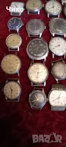 30бр Стари руски мъжки ръчни часовници , снимка 4 - Антикварни и старинни предмети - 53735147