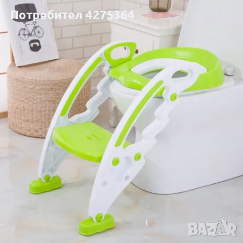 Детска седалка-адаптор за тоалетна чиния със стълба, снимка 6 - Други - 48862712