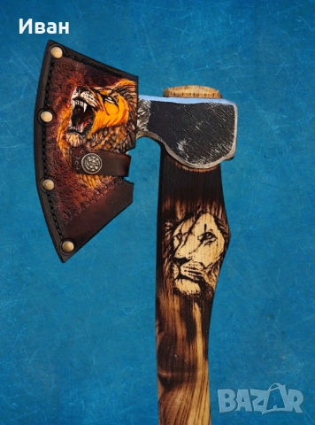 Брадва лъв ръчна изработка топор секира , снимка 9 - Градински инструменти - 52308489