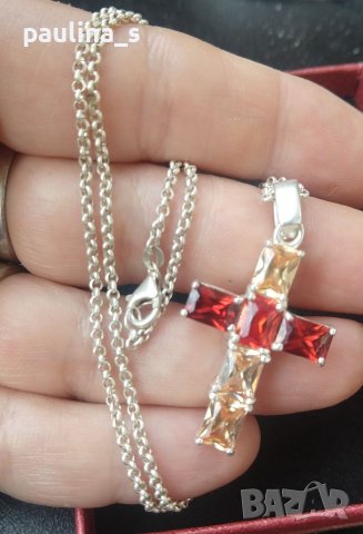 Винтидж / Два различни броя / Стар марков сребърен кръст "Lumani" / проба 925 , снимка 4 - Колиета, медальони, синджири - 41327631