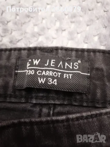 Черни дънкови панталони, снимка 2 - Панталони - 47706669