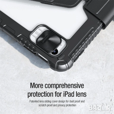 NILLKIN Bumper Leather Case Pro калъф за for iPad (2025) / 10.9 (2022) със слайд капак за камера и с, снимка 5 - Калъфи, кейсове - 53231375