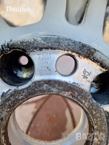 Алуминиеви джанти 16" за Мерцедес с 2 бр гуми зимни, снимка 6 - Гуми и джанти - 48114296