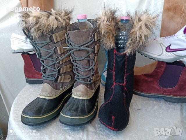 КАТО НОВИ водоустойчиви апрески SOREL® Snow Boots North Star, 39 -40 боти,100% ЕСТЕСТВЕНА КОЖА,ботуш, снимка 15 - Дамски апрески - 44242535